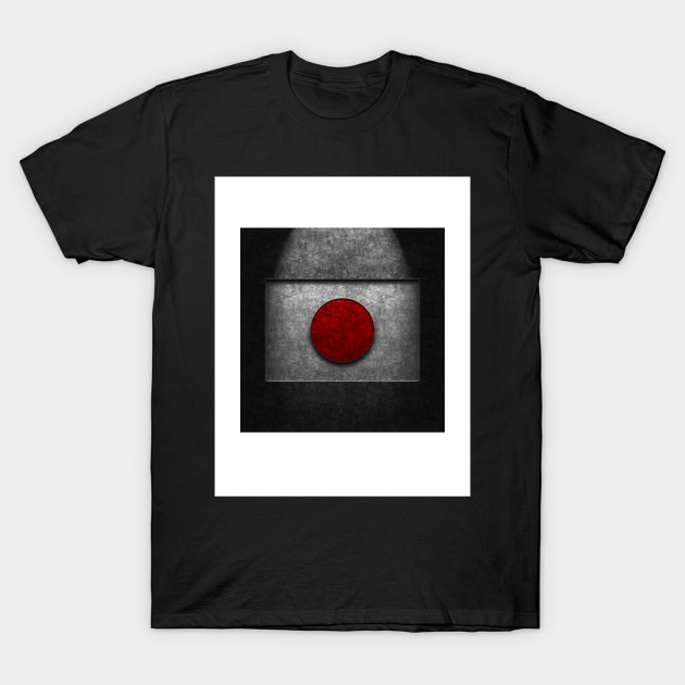 Japanese Flag Stone Texture T-Shirt by learningcurveca